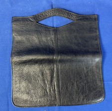 Beutel Tasche - Leder - Schwarz - 35 cm x 31 cm