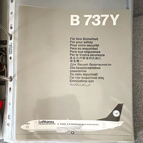 Lufthansa safety card - safety,