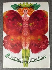 Rarität Plakat Poster "Fasching in München" Bayern um 1980