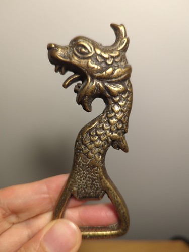 Antik messing drachen - messing,