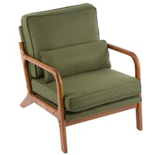 Green upholstered single - green,