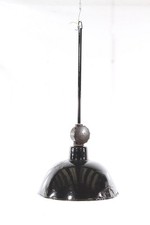 alte Hängelampe Leuchte Lampe Emaille Halle Werkstatt Vintage Schwarz E27 220V