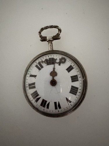 Silber uhr taschenuhr verge - uhr,