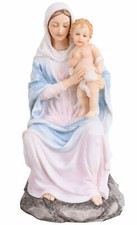 Heiligenfigur Madonna mit Jesuskind Sakrale Skulptur Mutter Gottes Schutzmadonna