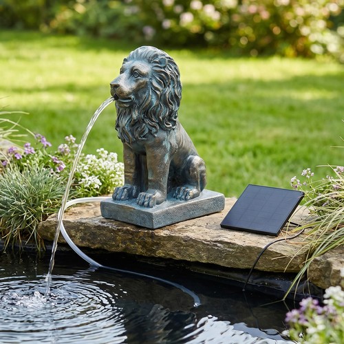 Löwe solar brunnen - löwe,