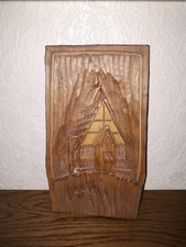 Geschnitztes Wandbild Holzbild Wanddeko Schnitzerei Relief Holz 