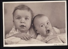 Kinder-AK Lotte Herrlich Foto-AK: Aufmerksame Geschwister, LEMFÖRDE 29.10.64