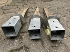 Bodeneinschlaghülse für Zaunpfosten / Pfostenträger / 3 Stück