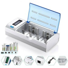 Universal Akku Ladegerät LCD Batterieladegerät für AA AAA SC C D 9V NI-MH NI-CD