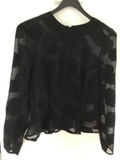 h&m chiffon bluse 38 schwarz