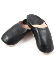 Babouche aus Naturleder runde