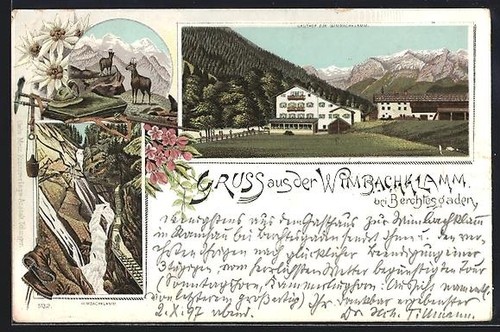 Lithographie berchtesgaden - lithographie,