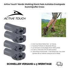 Artive Touch® Nordic Walking Stock Pads Aufsätze Ersatzpads Gummipuffer Cross