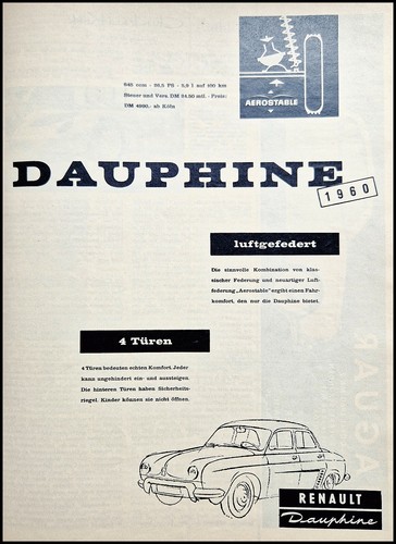 Renault dauphine originale - dauphine,,