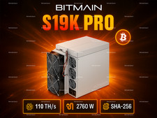 Bitmain Antminer S19K Pro 110 TH/s BTC Miner - NEU & OVP mit Garantie