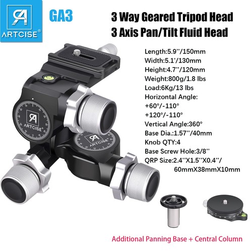 Way stativkopf tripod head - 3-way,