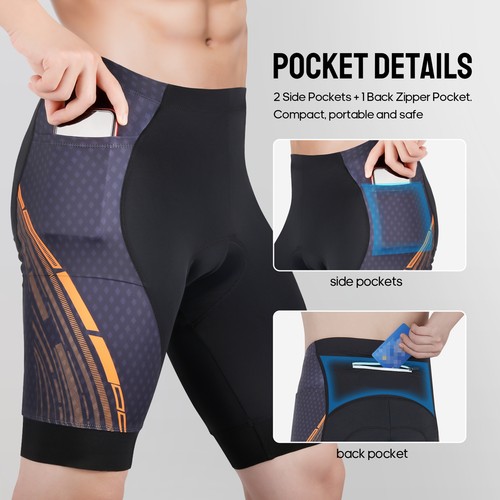 Radhose schwarz orange - schwarz,