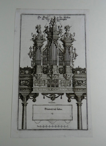 Original kupferstich orgel - kupferstich, in