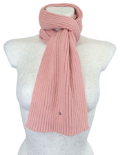 Tommy Hilfiger Schal Damen Einheitsgröße Pink Gerippt Gestrickt Rechteckig Logo