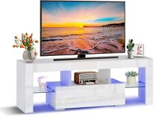 TV-Schrank LED-Leuchten TV Lowboard Fenseh-Schrank Unterschrank Sideboard 0379wh