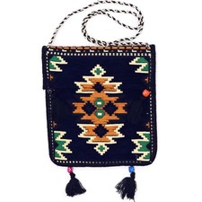 Dark Navy Kilim Messenger