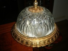 Deckenlampe antik Kristall Messing   DM - 26cm