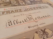 Gedenkblatt für 45x63 cm Österreich, Franz Joseph-Orden oberstleutnant