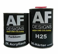 FÜR 2,0 Liter 2K Acryl Lack Autolack Set VOLKSWAGEN GRAUWEISS R902