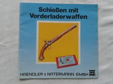 Schießen mit Vorderladerwaffen Informationsbroschüre Haendler & Natermann GmbH