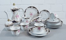 Wunsiedel Bavaria Kaffeservice 23 teilig für 6 Personen Goldrand Rosendekor
