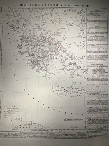 Antike landkarte 1846 auf - antike,