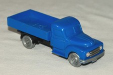 Wiking 1:50 * Hanomag L28 Diesel Lkw Pritsche blau Chassis schwarz Räder silber