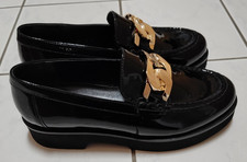 HÖGL Damen-Loafer, Leder, schwarz, Metall-Schmuckschnalle gold, Gr. 36 (EU)