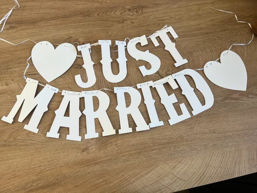 Just married girlande hochzeit - just,