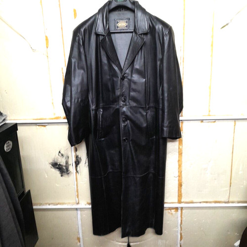 Mdk vintage langer ledermantel - mdk,