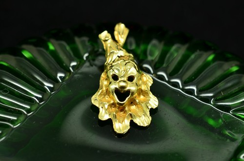 14k gelbgold clown gesicht mit - clown,