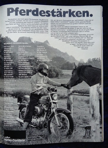 Harley davidson werbung 1978 - harley-,
