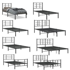 Bettgestell Metall Gästebett Metallbett Einzelbett/Doppelbett mit Lattenrost