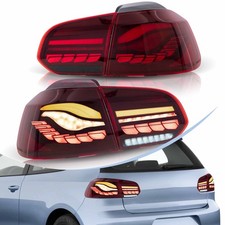 2*VLAND Rot VOLL LED Grau Rückleuchten für VW GOLF 6 2008-13 Gelb Blinker E-MARK