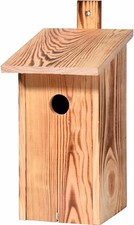 Dobar Nistkasten Flachdach Ø 32 mm Nisthöhle für Wildvögel Nistkasten Nisthilfe 