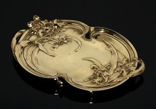 ART NOUVEAU HENRI BONNEFOND JUGENDSTIL BRONZE SCHALE NARZISSE SUSSE FRÈRES PARIS