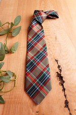 Vintage 80er Krawatte Schlips Schottenkaro bunt kariert TIE BREAK