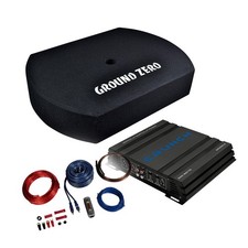 GZ/CRUNCH Basspaket 2-Kanal Endstufe/Verstärker+25cm Subwoofer+Kabel-SET BP1