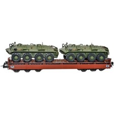 NPE NW 22129 H0 Schwerlastwagen Sas 4850 mit 2 SPW 60 PA, DR, Ep.IV H0 + Neu