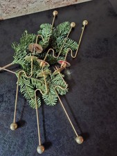 6 Balancekerzenhalter Pendelkerzenhalter 20 cm messing  gold-farben