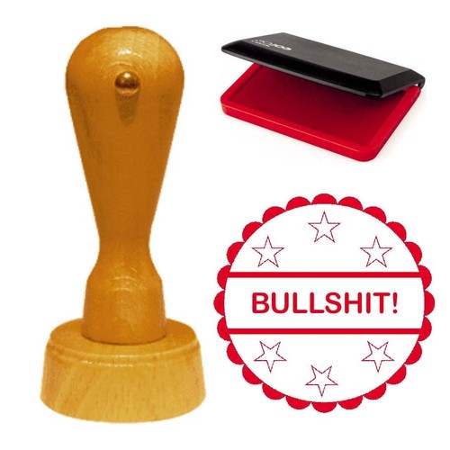 Stempel bullshit - «, »