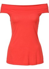 Carmen-Top Gr. 36 Erdbeere Damentop Carmen-Shirt Bluse Tunika Oberteil Neu