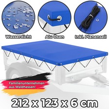 Anhänger-Plane 212 x 123 cm Flachplane Stema 750kg Abdeckplane für Anhänger PKW
