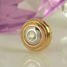 Anhänger 585 Gelbgold Weißgold Rotgold 14K 1 Diamant ca 0,20 ct Wesselton vsi
