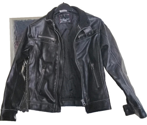 Coole schwarze lederjacke - coole,